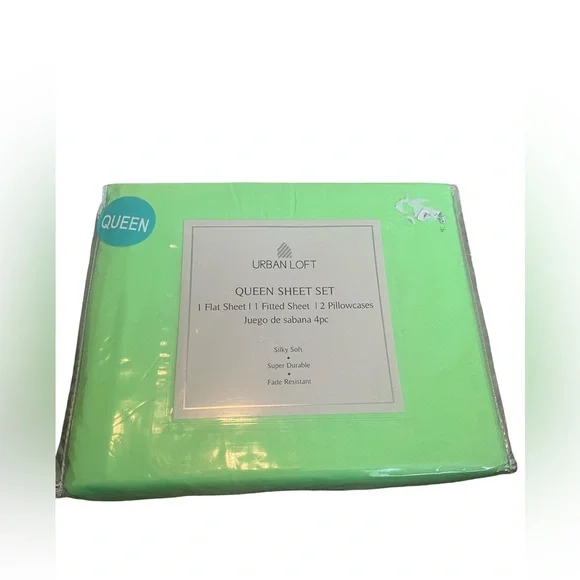 Urban Loft Queen Sheet Set in Lime Green. NWT. Never Opened. Great Condition. - Picture 1 of 3